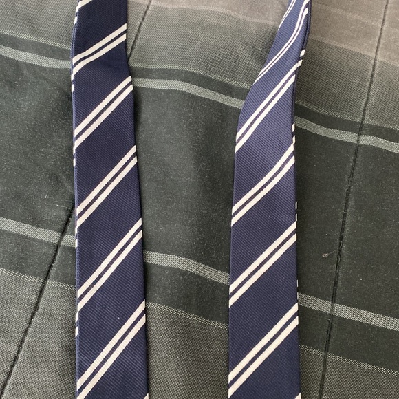 Crémieux double-d navy and white stripes canvas belt - Picture 14 of 17